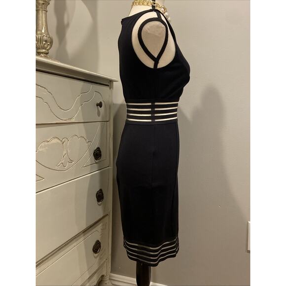Marciano Dress Women's Sz S Black Bodycon Sheath Sleeveless Mesh - Picture 2 of 5